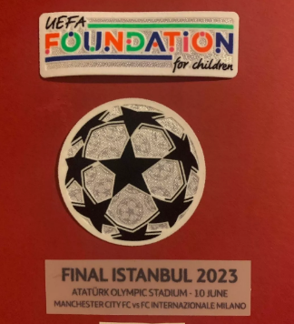 champions league foundation sleeve patch final 2023 manchester city inter milan football shirt