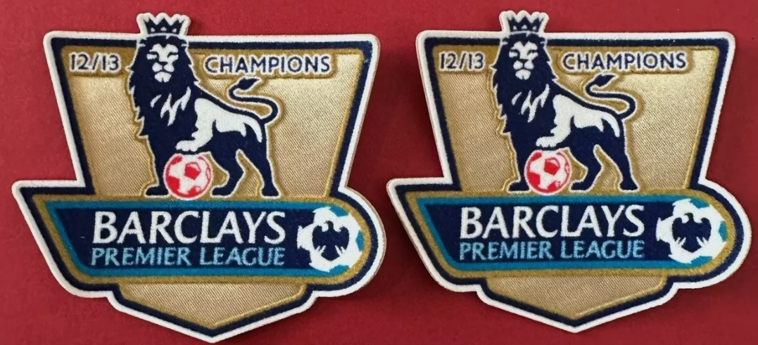 2012-2013 manchester united football shirt premier league champions patch patches badge badges lextra senscilia