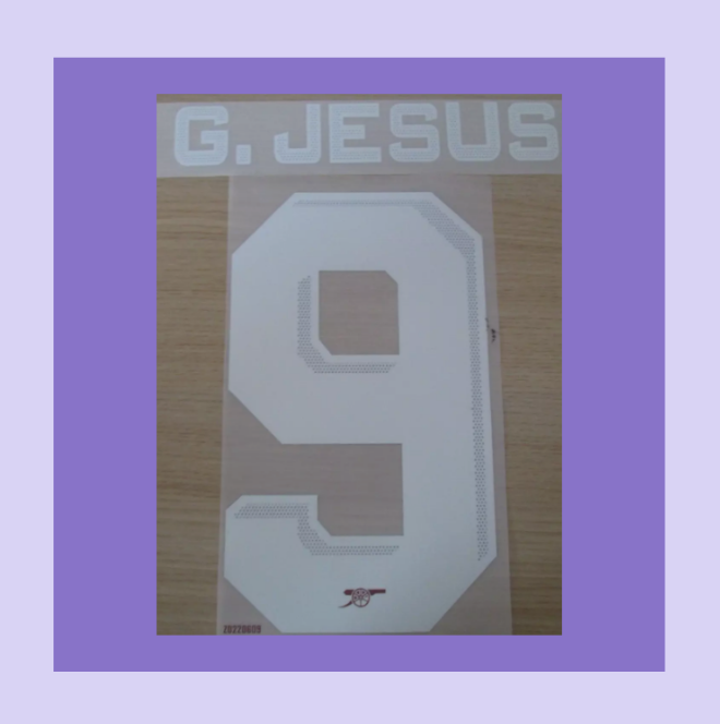 Gabriel Jesus 9 Arsenal Name printing 2022-2023 Home