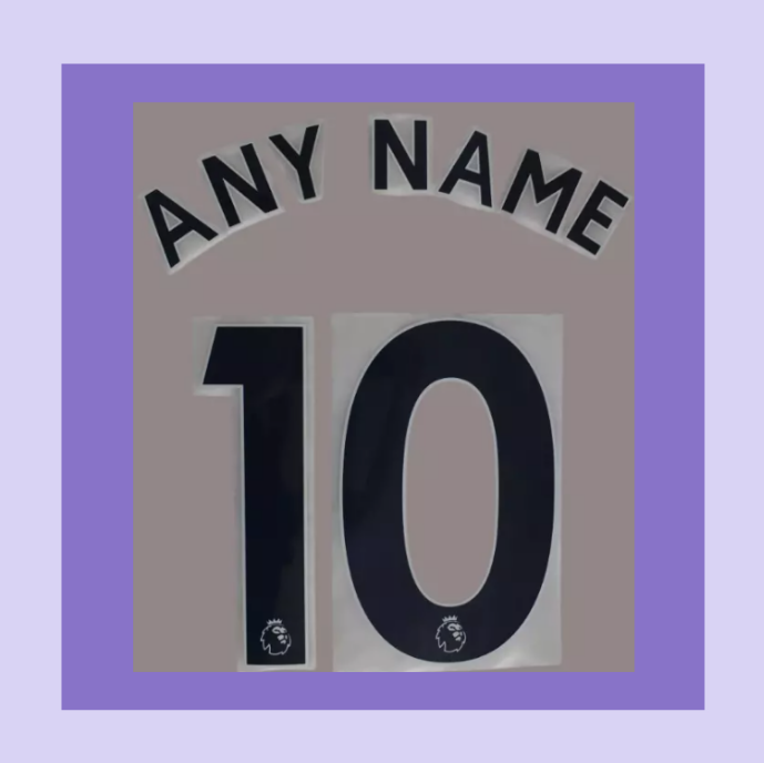 Any name Premier League Football Shirt 2017-23 nameset PLAYER size plastic NAVY