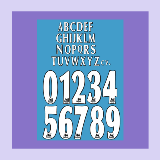 1997-2007 Any Name and Number Premier League Plastic nameset EPL printing white for football shirt