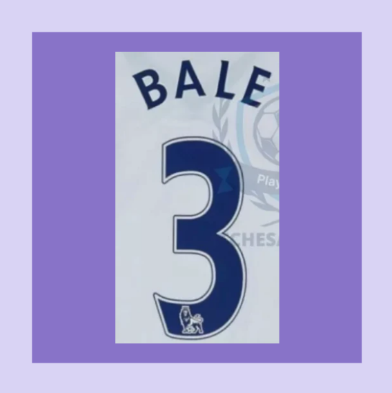 2007-2014 Navy Bale 3 Spurs EPL Player Size Premier League Nameset FELT