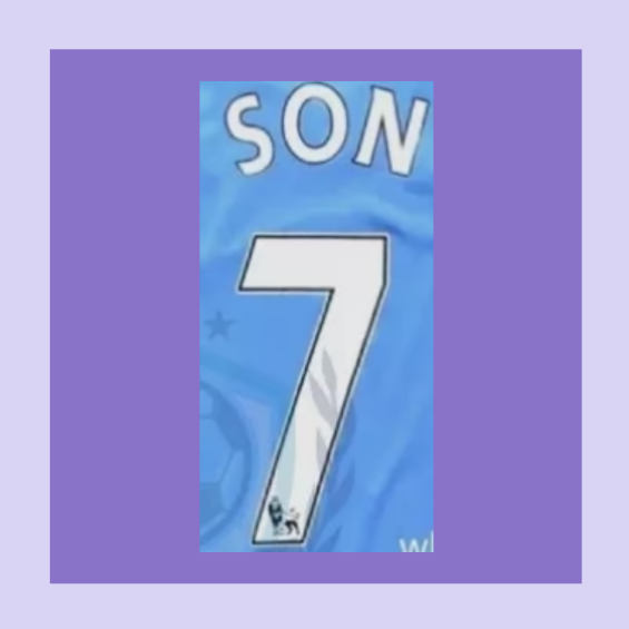 SON 2007-2014 White Spurs EPL Player Size Premier League Nameset for football shirt