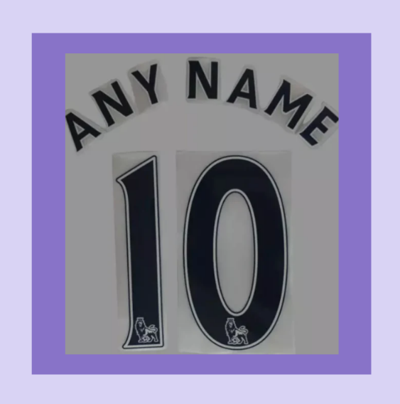 Any name Premier League Football Shirt 2013-17 nameset PLAYER size plastic NAVY