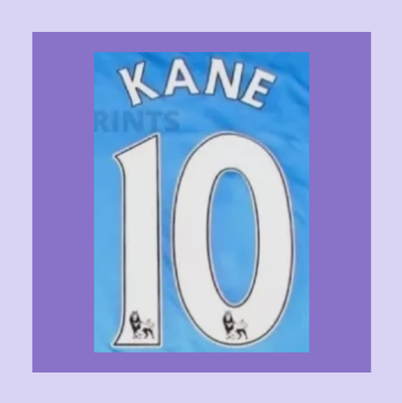 2007-2014 White Kane 10 Spurs EPL Player Size Premier League Nameset