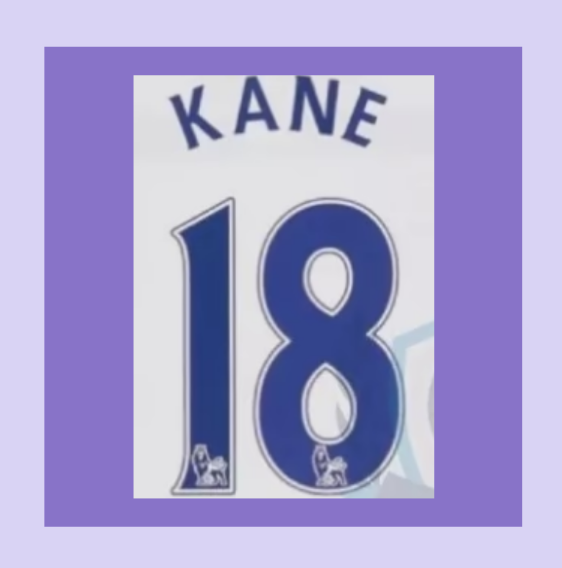 2007-2014 Navy Kane 18 Spurs EPL Player Size Premier League Nameset for football shirt