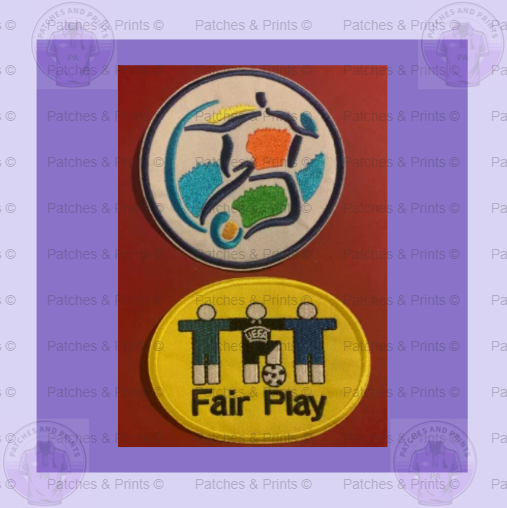 Euro 1996 patch player size Iron On Heat Press UK STOCK and Fair Play patch for Football Shirt